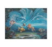 Puzzle pour Adolescents 52x38cm/1000pcs Pièces De Puzzle Oceanic Symphony Marine Life Dance Puzzles pour Adultes Jeu Manuel Décoration Parfaite Défi À Compléter 52x38cm/1000pcs