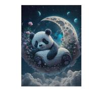 Puzzle pour Adolescents 52x38cm/1000pcs Pièces De Puzzle Panda Dreams in Moonlit Sky Puzzles pour Adultes Jeu Manuel Décoration Parfaite Défi À Compléter 52x38cm/1000pcs