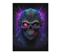 Puzzle pour Adolescents 52x38cm/1000pcs Pièces De Puzzle Punk Skull Puzzles pour Adultes, Jouet, Décoration Murale, Améliore La Mémoire, Difficile À Compléter 52x38cm/1000pcs