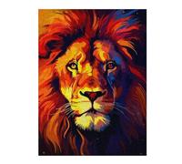 Puzzle pour Adolescents 52x38cm/1000pcs Powerful Lion Pixel Art Puzzle pour Adultes - Jouets À Monter Soi-même - Défi Difficile - Cadeaux De Noël Et d'anniversaire 52x38cm/1000pcs