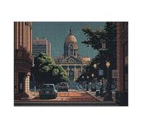 Puzzle pour Adolescents 52x38cm/1000pcs San Antonio Pixel Art Puzzle À Monter Soi-même - Jouets pour Améliorer La Mémoire - Cadeaux Uniques pour Un Anniversaire Ou Noël 52x38cm/1000pcs