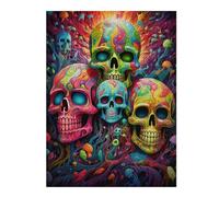 Puzzle pour Adolescents 52x38cm/1000pcs Skulls Artwork Puzzles pour Adultes Jeu De Réflexion Course De Vitesse Interaction Parent-Enfant 52x38cm/1000pcs