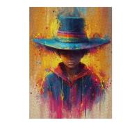 Puzzle pour Adolescents 52x38cm/1000pcs Somber Cowboy Puzzle pour Adultes, Jouet, Décoration Murale, Défi Difficile, Activités Amusantes À La Maison 52x38cm/1000pcs
