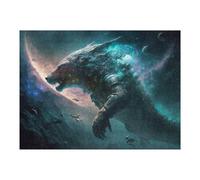 Puzzle pour Adolescents 52x38cm/1000pcs Space Wolf A Cosmic Guardian Puzzle Adulte Anti-Stress, Décoration Murale, Idéal comme Cadeau pour Toute La Famille 52x38cm/1000pcs