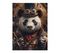 Puzzle pour Adolescents 52x38cm/1000pcs Steampunk Animal Panda Puzzle pour Adultes, Jouet, Décoration Murale, Défi Difficile, Activités Amusantes À La Maison 52x38cm/1000pcs