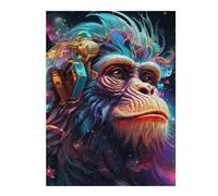 Puzzle pour Adolescents 52x38cm/1000pcs Steampunk Monkey Portrait Jeu De Puzzle pour Adultes - Casse-tête - Décoration Parfaite - Interaction Parent-Enfant 52x38cm/1000pcs