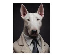 Puzzle pour Adolescents 52x38cm/1000pcs Stylish Bull Terrier in Suit -1 Puzzle pour Adultes Jeu Manuel Défi Difficile Jeu Stimulant Cadeaux 52x38cm/1000pcs