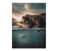 Puzzle pour Adolescents 52x38cm/1000pcs The Floating Bear Puzzles pour Adolescents Jeux Relaxants Course De Vitesse Manuelle Difficile Et Stimulant 52x38cm/1000pcs