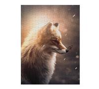 Puzzle pour Adolescents 52x38cm/1000pcs The Fox and Butterfly Glow Puzzle pour Adultes - Jouets À Monter Soi-même - Défi Difficile - Cadeaux De Noël Et d'anniversaire 52x38cm/1000pcs