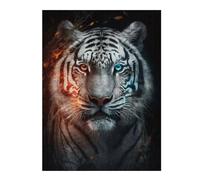 Puzzle pour Adolescents 52x38cm/1000pcs Two-Faced Tiger Unique Wildlife Artwork Puzzle pour Adultes Jeux Relaxants Décoration Parfaite Difficile À Compléter 52x38cm/1000pcs