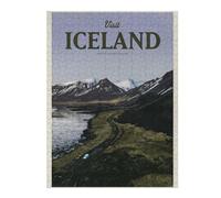 Puzzle pour Adolescents 52x38cm/1000pcs Visit Iceland Puzzle pour Adultes, Jeu Familial, Défi Difficile, Cadeaux De Noël Et d'anniversaire 52x38cm/1000pcs