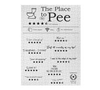 Puzzle pour Adolescents 52x38cm/1000pcs WC Fun Bathroom Review Puzzle Adulte, Jouet, Décoration Murale, Difficile, Difficile, Cadeaux Uniques pour Anniversaire Et Noël 52x38cm/1000pcs