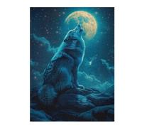 Puzzle pour Adolescents 52x38cm/1000pcs Wolf Howling Puzzle pour Adultes - Jouets À Monter Soi-même - Défi Difficile - Cadeaux De Noël Et d'anniversaire 52x38cm/1000pcs