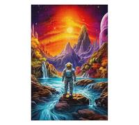 Puzzle pour Adolescents 75x50cm/1000pcs Astronaut in Alien Landscape -8 Puzzle Adulte Anti-Stress, Décoration Murale, Idéal comme Cadeau pour Toute La Famille 75x50cm/1000pcs