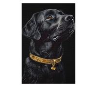 Puzzle pour Adolescents 75x50cm/1000pcs Black & Gold Labrador Puzzles pour Adolescents - Décoration Murale - Améliore La Mémoire - Cadeaux De Noël Et d'anniversaire 75x50cm/1000pcs