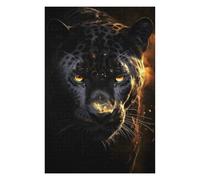 Puzzle pour Adolescents 75x50cm/1000pcs Black Jaguar in Gold Puzzle pour Adultes, Jouet, Décoration Murale, Défi Difficile, Activités Amusantes À La Maison 75x50cm/1000pcs