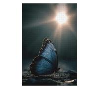 Puzzle pour Adolescents 75x50cm/1000pcs Blue Butterfly in Sunlight Casse-tête pour Adultes - Jeu De Réflexion - Défi Difficile - Cadeaux Uniques pour Anniversaire Et Noël 75x50cm/1000pcs