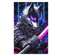 Puzzle Pour Adolescents 75x50cm/1000pcs Border Collie Dog Samurai Digital Art Puzzle À Monter Soi-même - Jouets Pour Améliorer La Mémoire - Cadeaux Uniques Pour Un Anniversaire Ou Noël 75x50cm/1000pcs