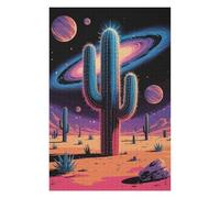 Puzzle pour Adolescents 75x50cm/1000pcs Cactus Desert Galaxy Digital Art Puzzle pour Adultes, Jouet, Décoration Murale, Défi Difficile, Activités Amusantes À La Maison 75x50cm/1000pcs