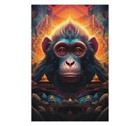 Puzzle pour Adolescents 75x50cm/1000pcs Chimpanzee in A Fantasy Forest Puzzle Adulte Anti-Stress, Décoration Murale, Idéal comme Cadeau pour Toute La Famille 75x50cm/1000pcs