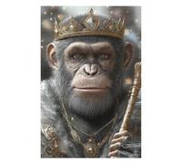 Puzzle pour Adolescents 75x50cm/1000pcs Chimpanzee King Puzzles pour Adolescents Jeux Relaxants Course De Vitesse Manuelle Difficile Et Stimulant 75x50cm/1000pcs