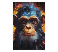 Puzzle pour Adolescents 75x50cm/1000pcs Colorful Chimpanzee Portrait -3 Jeu De Puzzle pour Adultes - Casse-tête - Décoration Parfaite - Interaction Parent-Enfant 75x50cm/1000pcs