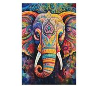 Puzzle pour Adolescents 75x50cm/1000pcs Colorful Elephant Mandala Art-2 Puzzle Adulte Anti-Stress, Décoration Murale, Idéal comme Cadeau pour Toute La Famille 75x50cm/1000pcs