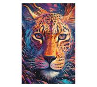 Puzzle pour Adolescents 75x50cm/1000pcs Colorful Leopard Portrait Jeu De Puzzle pour Adultes - Casse-tête - Décoration Parfaite - Interaction Parent-Enfant 75x50cm/1000pcs