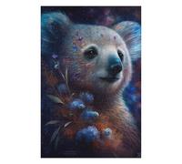 Puzzle pour Adolescents 75x50cm/1000pcs Cosmic Koala with Flowers-2 Puzzle À Monter Soi-même - Jouets pour Améliorer La Mémoire - Cadeaux Uniques pour Un Anniversaire Ou Noël 75x50cm/1000pcs