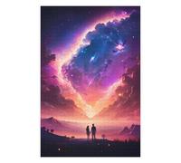 Puzzle pour Adolescents 75x50cm/1000pcs Cosmos Sunset Couple Space Puzzles pour Adolescents - Décoration Murale - Améliore La Mémoire - Cadeaux De Noël Et d'anniversaire 75x50cm/1000pcs