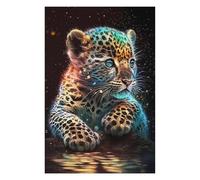 Puzzle pour Adolescents 75x50cm/1000pcs Cute Cosmic Baby Leopard Puzzle pour Adultes - Jouets À Monter Soi-même - Défi Difficile - Cadeaux De Noël Et d'anniversaire 75x50cm/1000pcs