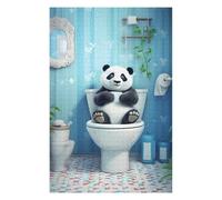 Puzzle pour Adolescents 75x50cm/1000pcs Cute Panda Toilet Puzzle Adulte, Jouet, Décoration Murale, Difficile, Difficile, Cadeaux Uniques pour Anniversaire Et Noël 75x50cm/1000pcs