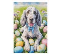 Puzzle pour Adolescents 75x50cm/1000pcs Easter Egg Hunt with Cute Dog Puzzles pour Adultes Jeu De Réflexion Course De Vitesse Interaction Parent-Enfant 75x50cm/1000pcs