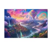 Puzzle pour Adolescents 75x50cm/1000pcs Enchanted Valley with Hot Air Balloons Puzzles pour Adultes Jeu Pratique, Amusant Et Humoristique Aidez Votre Cerveau À Faire Travailler 75x50cm/1000pcs