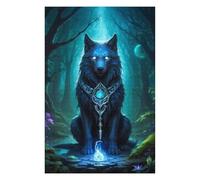 Puzzle pour Adolescents 75x50cm/1000pcs Enchanted Wolf in Mystic Forest -1 Puzzles pour Adultes Jouets Anti-Stress Décoration Murale Activités Amusantes À La Maison, 75x50cm/1000pcs