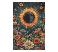 Puzzle pour Adolescents 75x50cm/1000pcs Full Solar Eclipse Blossom Jeu De Réflexion pour Adultes, Amusant Et Humoristique, pour Stimuler Votre Cerveau 75x50cm/1000pcs