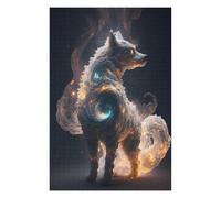 Puzzle pour Adolescents 75x50cm/1000pcs Galactic Wolf Cosmic Artwork Puzzle Anti-Stress - Analyse Et Logique - Niveau Difficile Et Stimulant 75x50cm/1000pcs