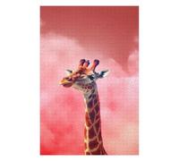 Puzzle pour Adolescents 75x50cm/1000pcs Giraffe Animals Puzzle pour Adultes Jeux Amusants Découpe De Précision Cadeaux Uniques d'anniversaire Et De Noël 75x50cm/1000pcs