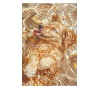 Puzzle pour Adolescents 75x50cm/1000pcs Golden Retriver in Silver Jeu De Réflexion pour Adultes, Amusant Et Humoristique, pour Stimuler Votre Cerveau 75x50cm/1000pcs