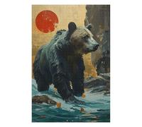 Puzzle pour Adolescents 75x50cm/1000pcs Grizzly Bear Jeu De Puzzle Pratique : Analyse Et Logique, Cadeaux De Noël Et d'anniversaire 75x50cm/1000pcs