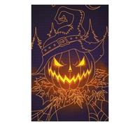 Puzzle pour Adolescents 75x50cm/1000pcs Halloween Pumpkin Scarecrow Puzzle pour Adultes, Jouet, Décoration Murale, Défi Difficile, Activités Amusantes À La Maison 75x50cm/1000pcs