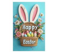 Puzzle pour Adolescents 75x50cm/1000pcs Happy Easter Basket Jeu De Puzzle Pratique : Analyse Et Logique, Cadeaux De Noël Et d'anniversaire 75x50cm/1000pcs