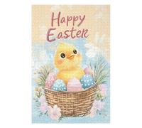 Puzzle pour Adolescents 75x50cm/1000pcs Happy Easter Puzzles pour Adolescents, Jouets Anti-Stress, Cadeaux pour Femmes, Interaction Parent-Enfant 75x50cm/1000pcs