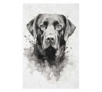 Puzzle pour Adolescents 75x50cm/1000pcs Labrador Black Ink Art Puzzle pour Adultes, Jouet, Décoration Murale, Défi Difficile, Activités Amusantes À La Maison 75x50cm/1000pcs