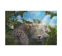 Puzzle pour Adolescents 75x50cm/1000pcs Leopard Resting in Nature Puzzles pour Adultes Jeux Relaxants Difficulté Difficile Cadeaux Uniques d'anniversaire Et De Noël 75x50cm/1000pcs