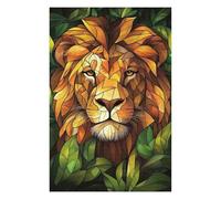 Puzzle pour Adolescents 75x50cm/1000pcs Lion in Foliage Puzzle pour Adultes, Jouet, Décoration Murale, Défi Difficile, Activités Amusantes À La Maison 75x50cm/1000pcs