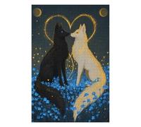 Puzzle pour Adolescents 75x50cm/1000pcs Love Between Wolves Puzzle À Monter Soi-même - Jouets pour Améliorer La Mémoire - Cadeaux Uniques pour Un Anniversaire Ou Noël 75x50cm/1000pcs