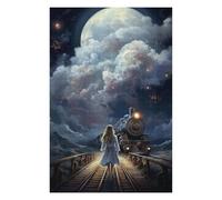 Puzzle pour Adolescents 75x50cm/1000pcs Moonlit Journey Puzzles pour Adultes Jeux Relaxants Difficulté Difficile Cadeaux Uniques d'anniversaire Et De Noël 75x50cm/1000pcs