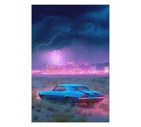 Puzzle pour Adolescents 75x50cm/1000pcs Neon Desert Storm Car Puzzle À Monter Soi-même - Jouets pour Améliorer La Mémoire - Cadeaux Uniques pour Un Anniversaire Ou Noël 75x50cm/1000pcs