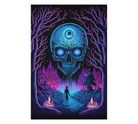 Puzzle pour Adolescents 75x50cm/1000pcs Neon Forest The Enchanted Path Jeu De Puzzle pour Adultes - Casse-tête - Décoration Parfaite - Interaction Parent-Enfant 75x50cm/1000pcs